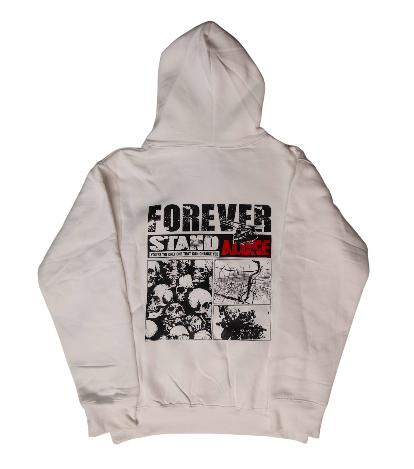 FSA White Skull Hoodie