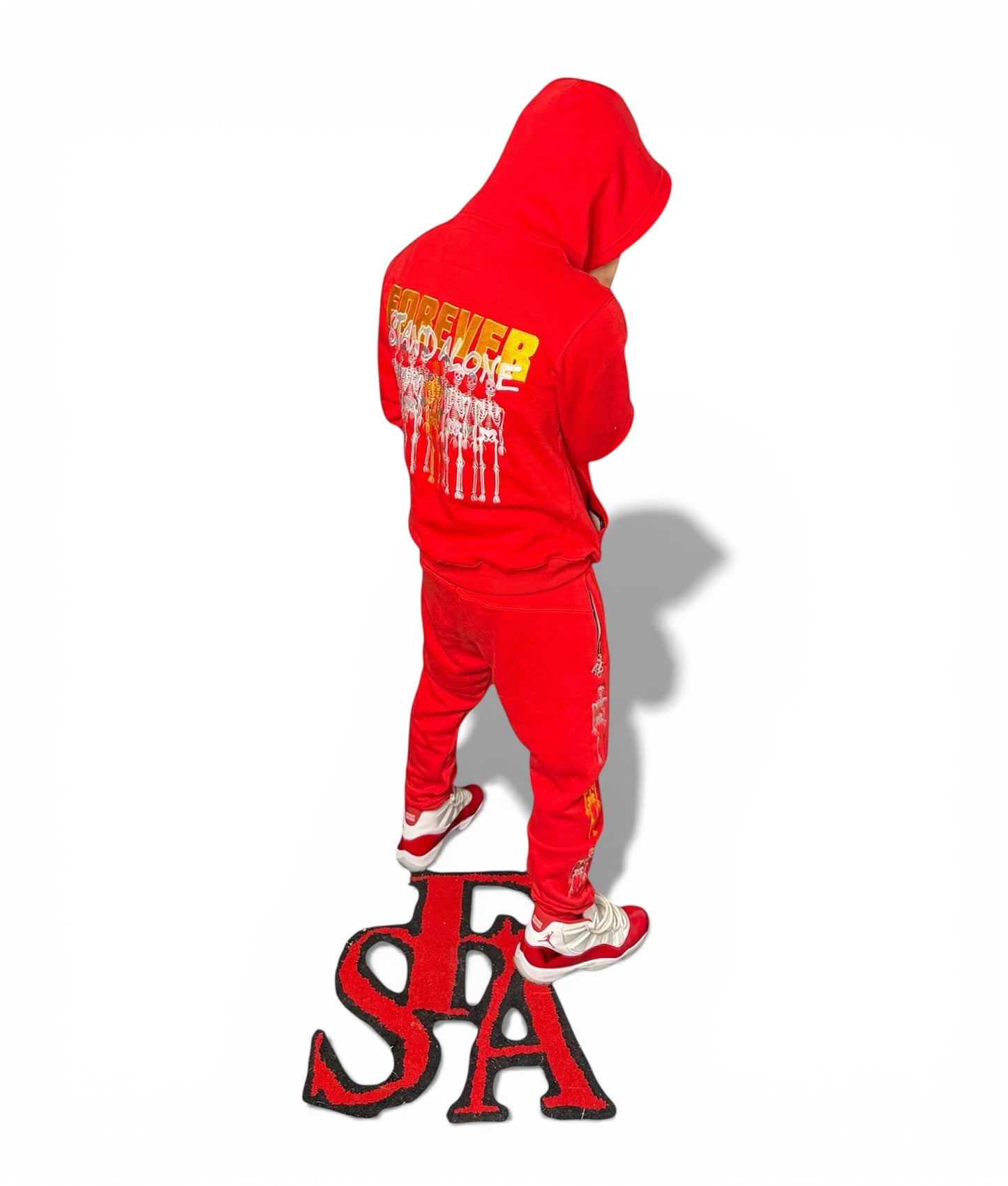 Red Skeleton #2 Hoodies