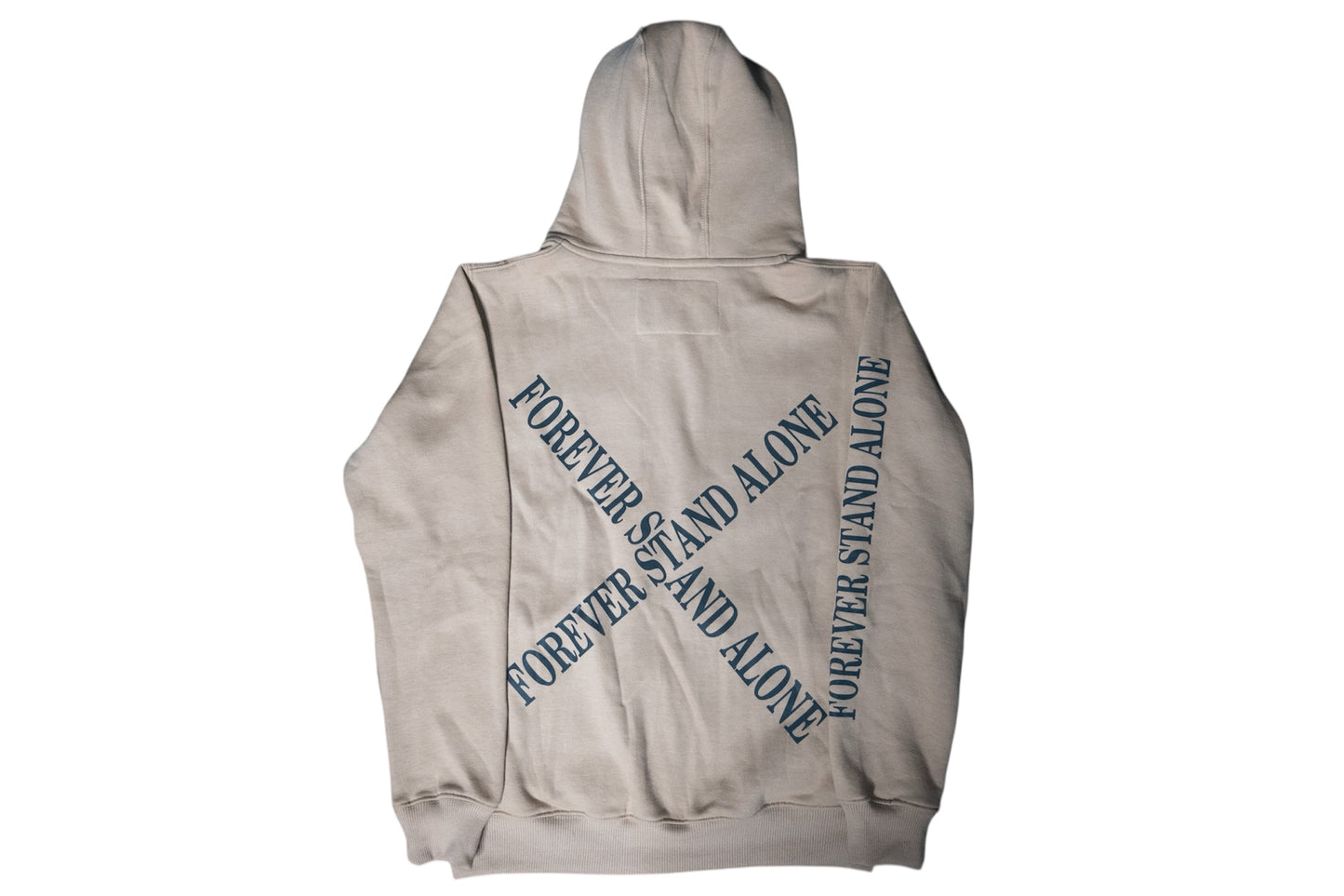 FSA Beige Reflective Double Zipper Hoodies
