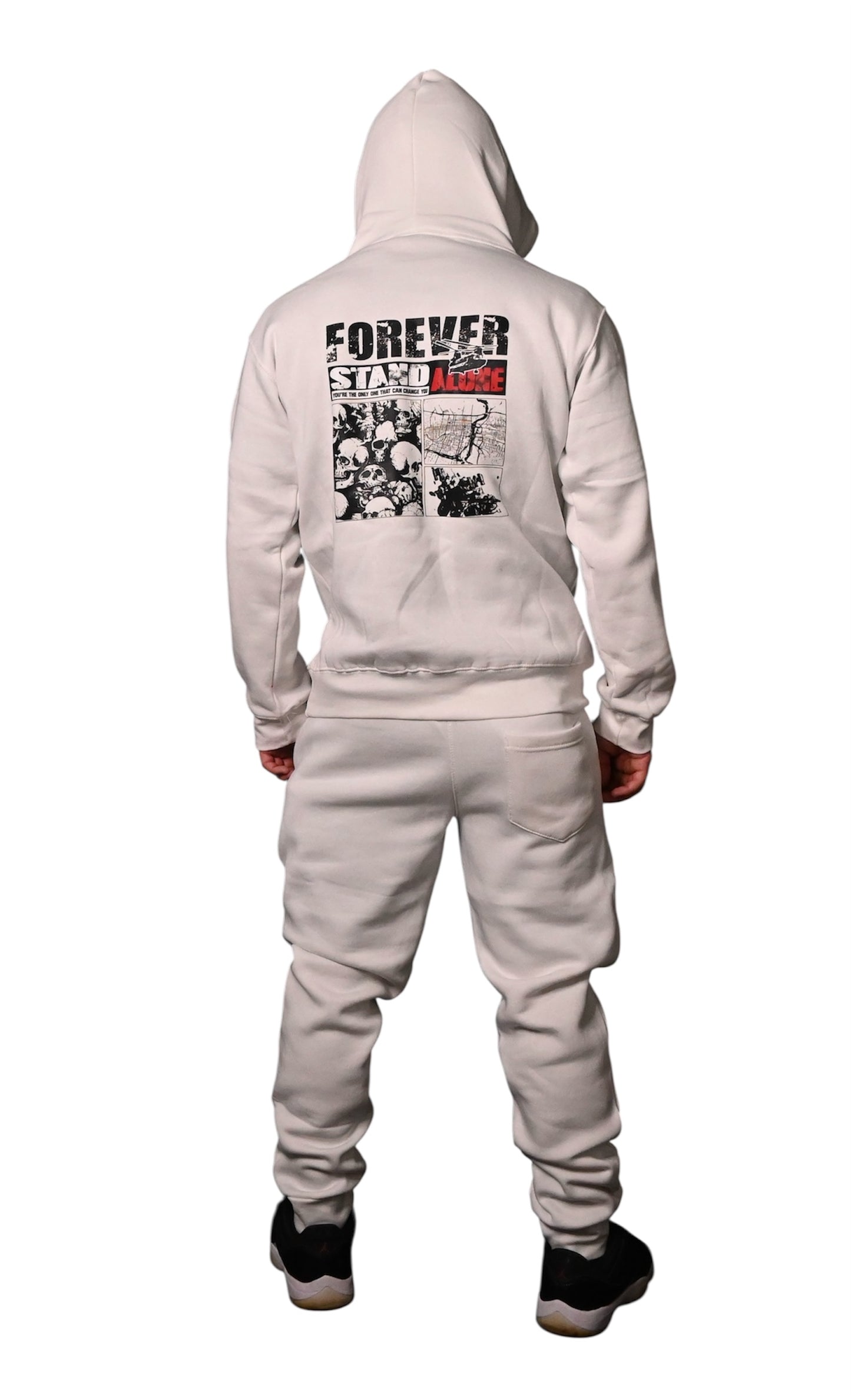 FSA White Skull Hoodie