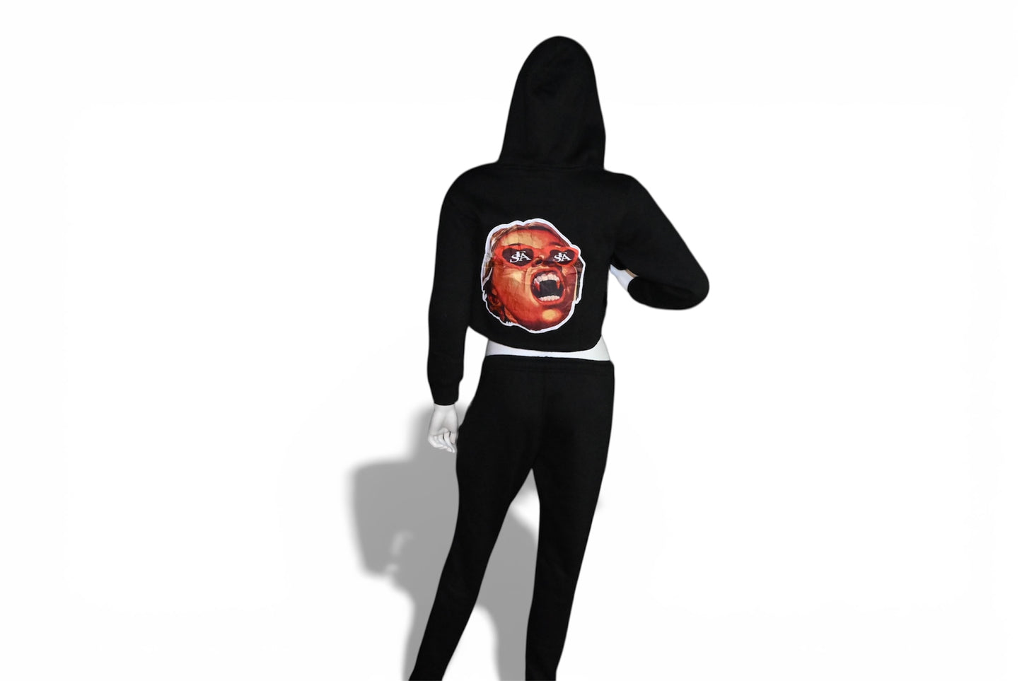 No Apologies Black Crop Hoodies