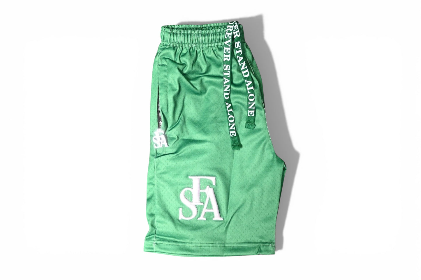 Green Take Control Mesh Shorts Sets