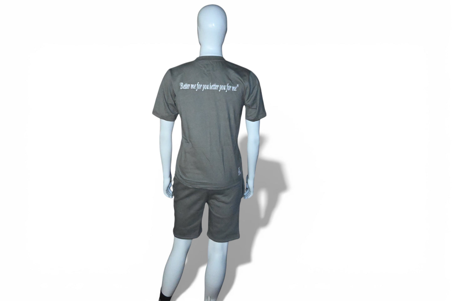 Grey Better Me For You Shorts Sets