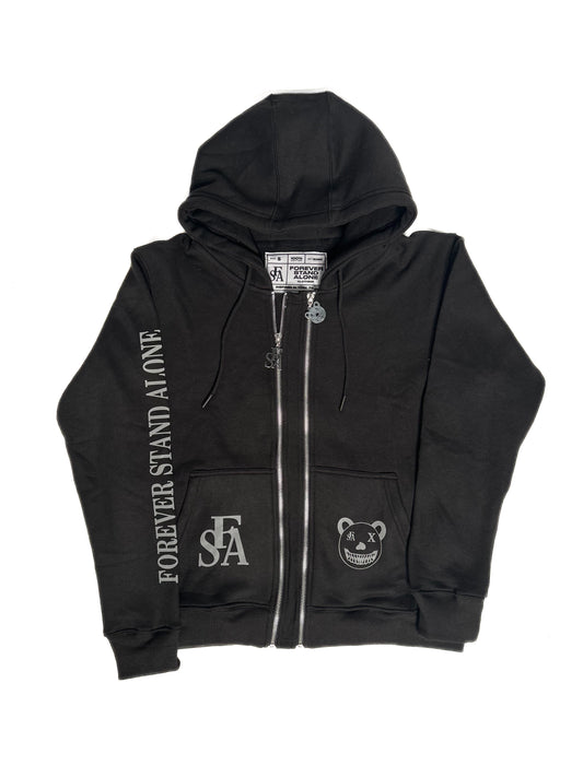 FSA Black Reflective Double Zipper Set