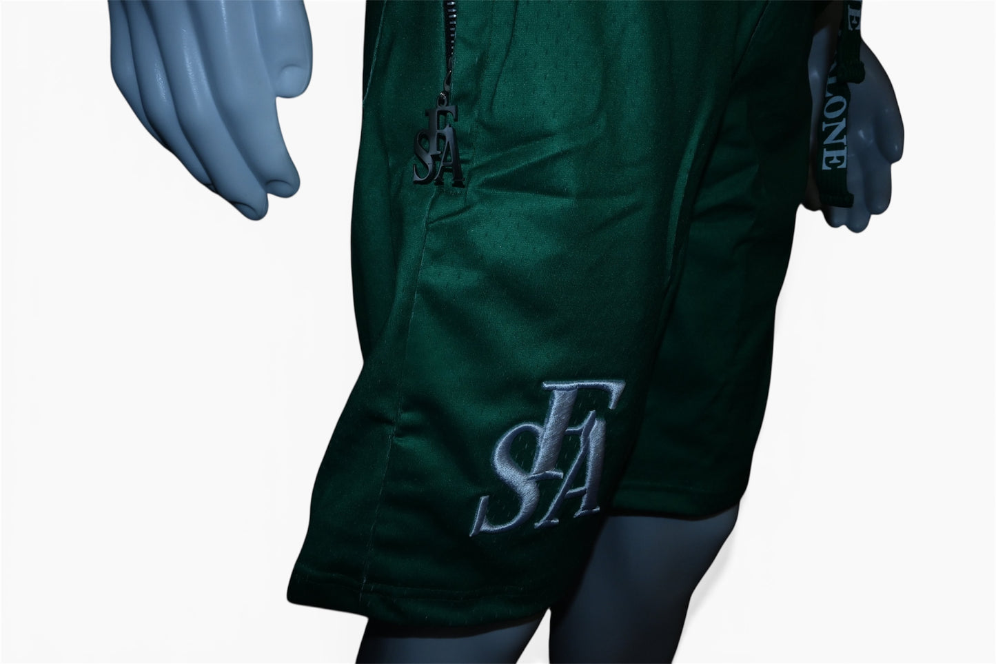 Green Take Control Mesh Shorts Sets