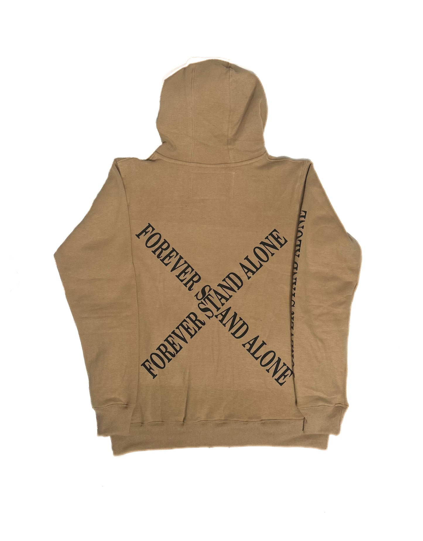 FSA Beige Reflective Double Zipper Hoodies