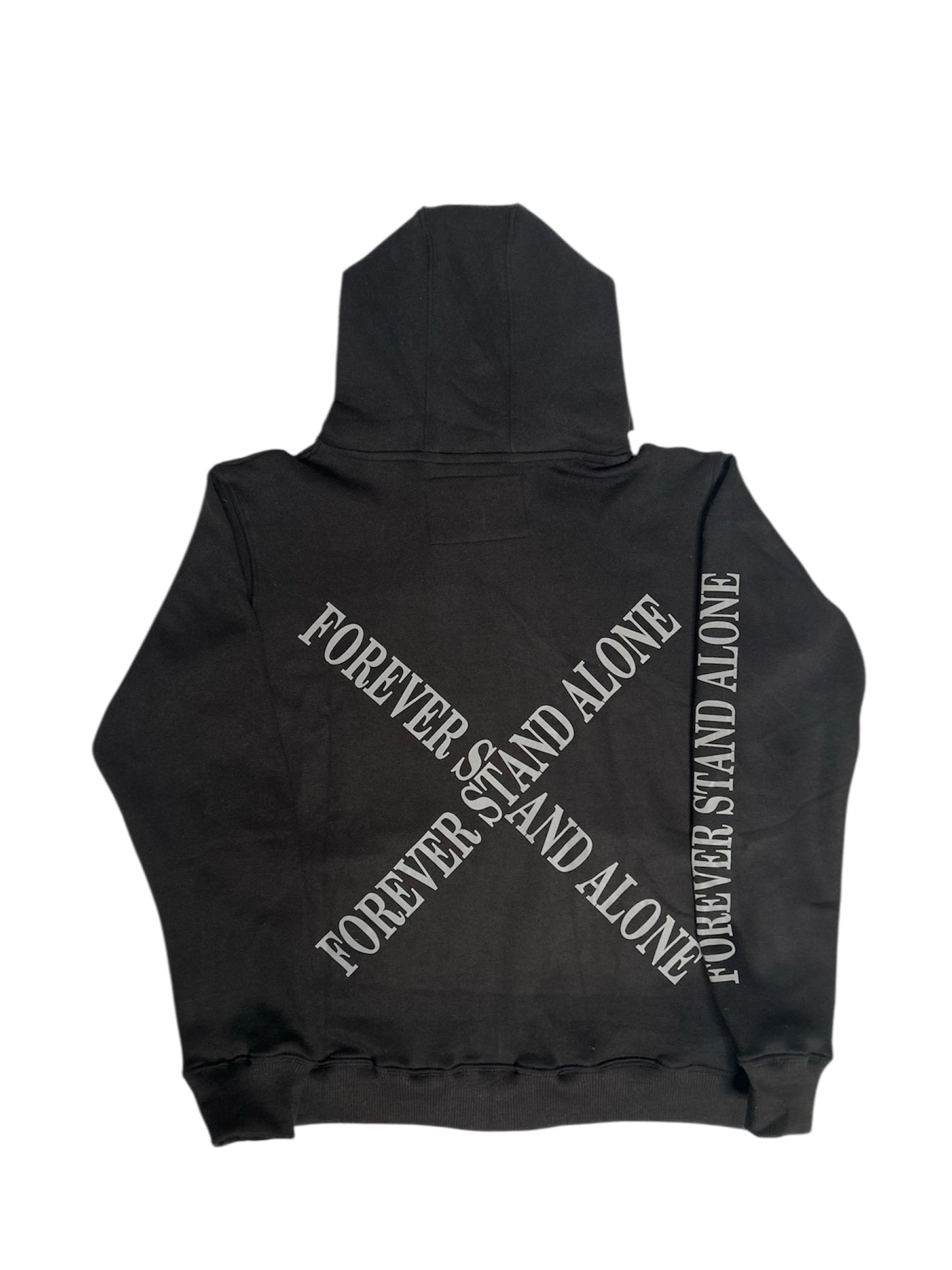 FSA Black Reflective Double Zipper Hoodies