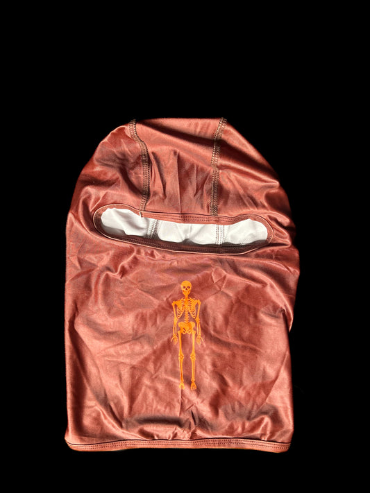 Brown Skeleton Ski Mask With Pockets