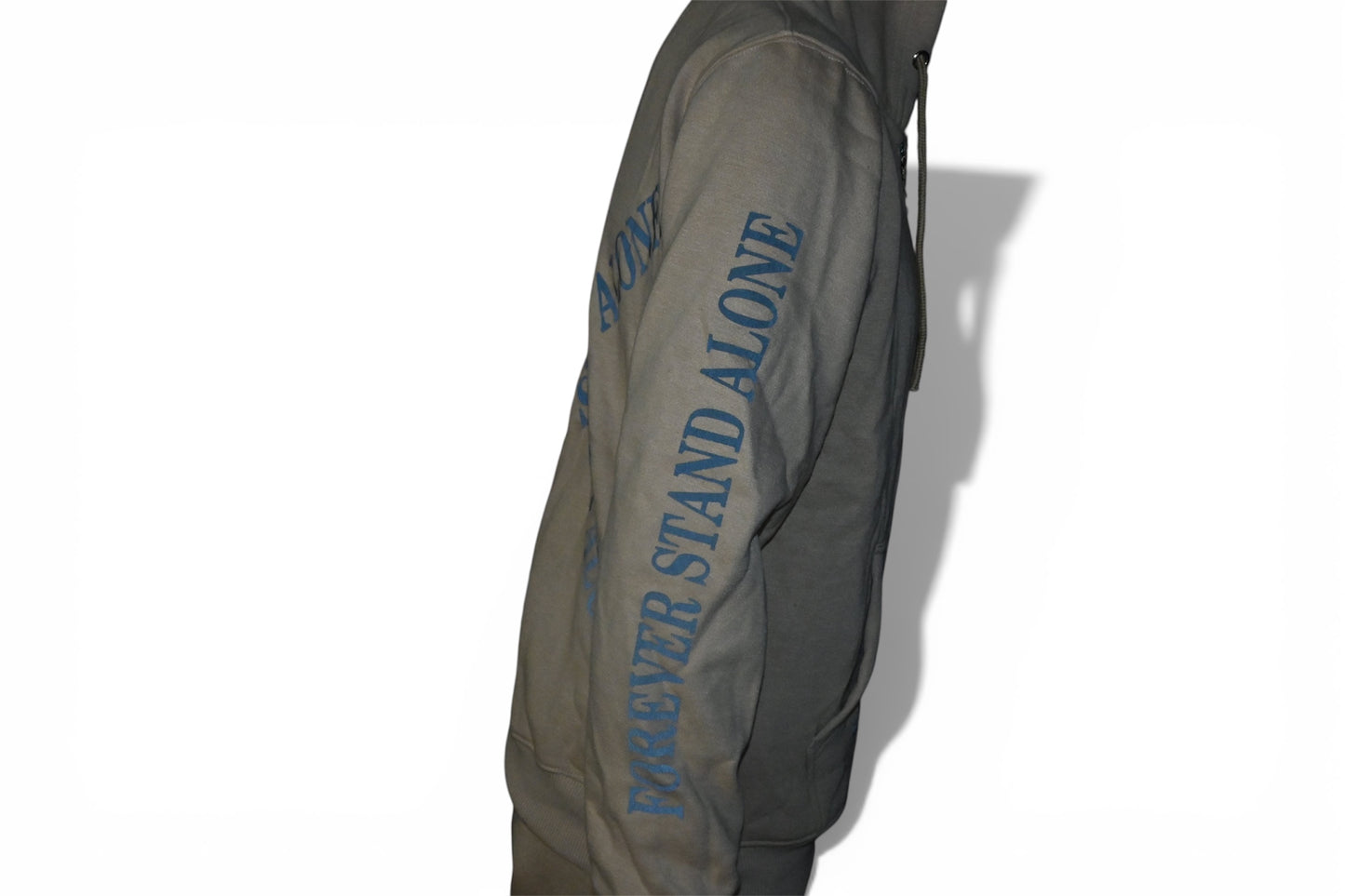 Beige Reflective Double Zipper Hoodies