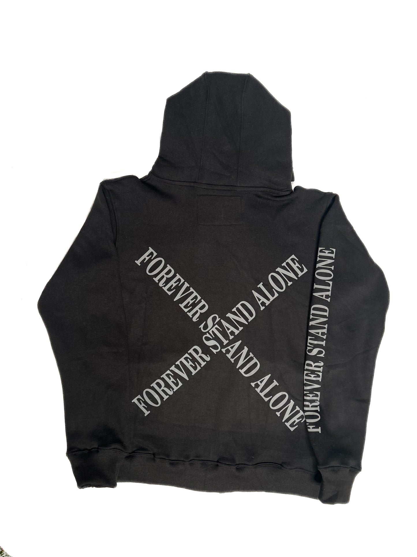 FSA Black Reflective Double Zipper Hoodies