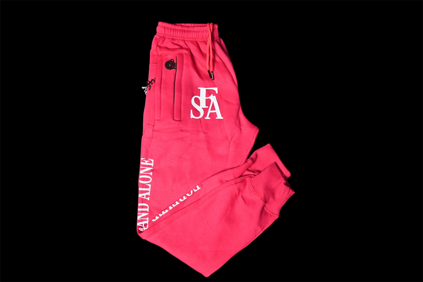 FSA Pink Reflective Double Zipper Sweatpants