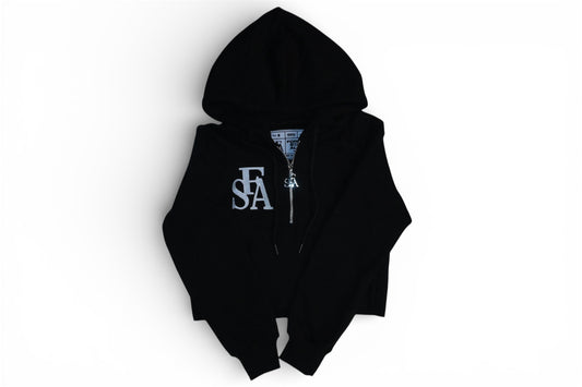 No Apologies Black Crop Hoodies