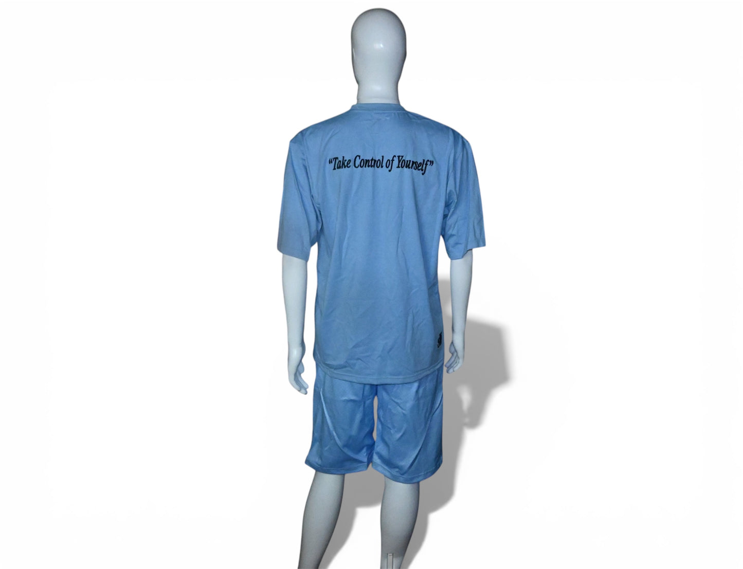Baby Blue Take Control Mesh Shorts Sets
