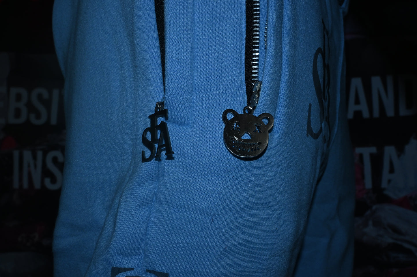 FSA Blue Reflective Double Zipper Set