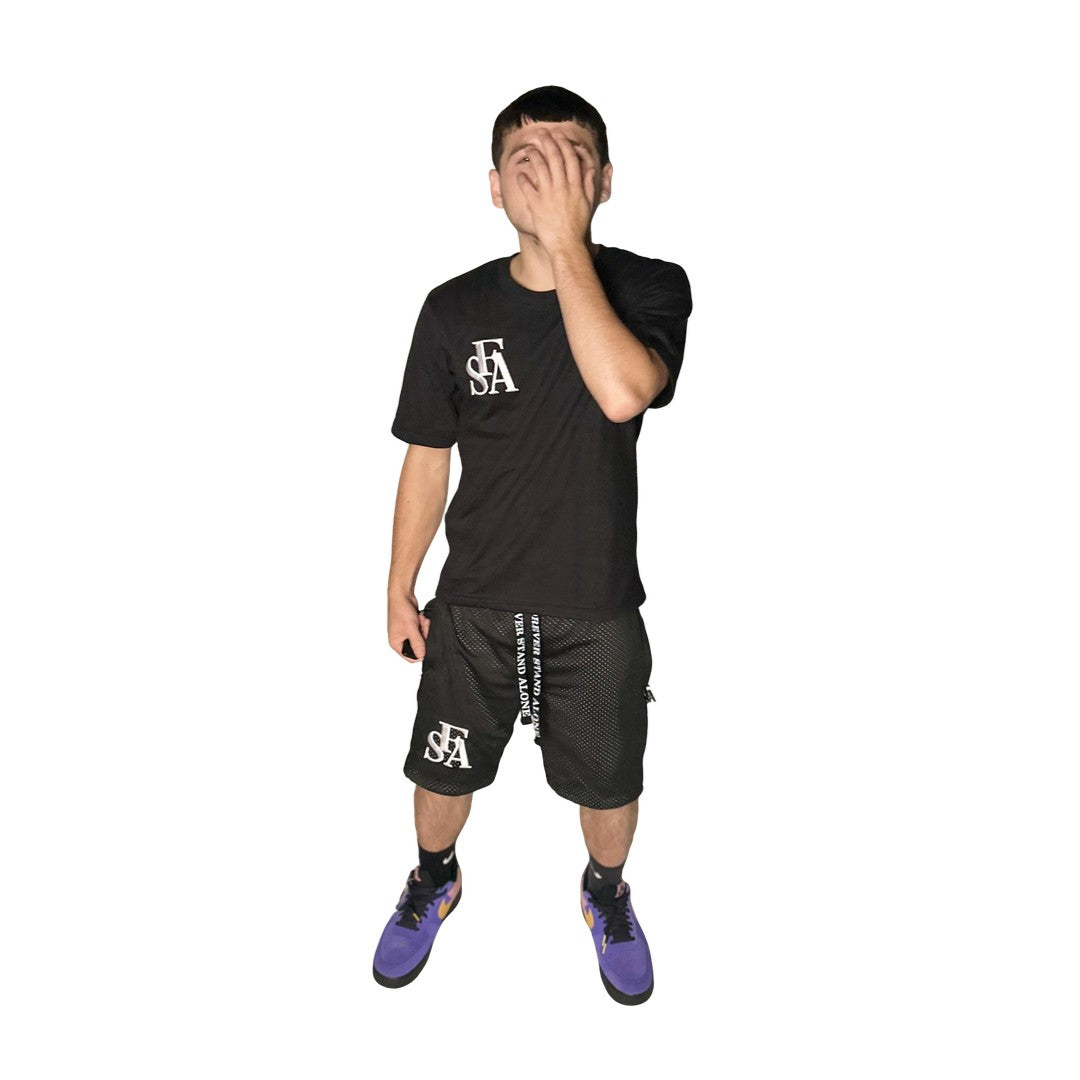 FSA Black Mesh Shorts Set