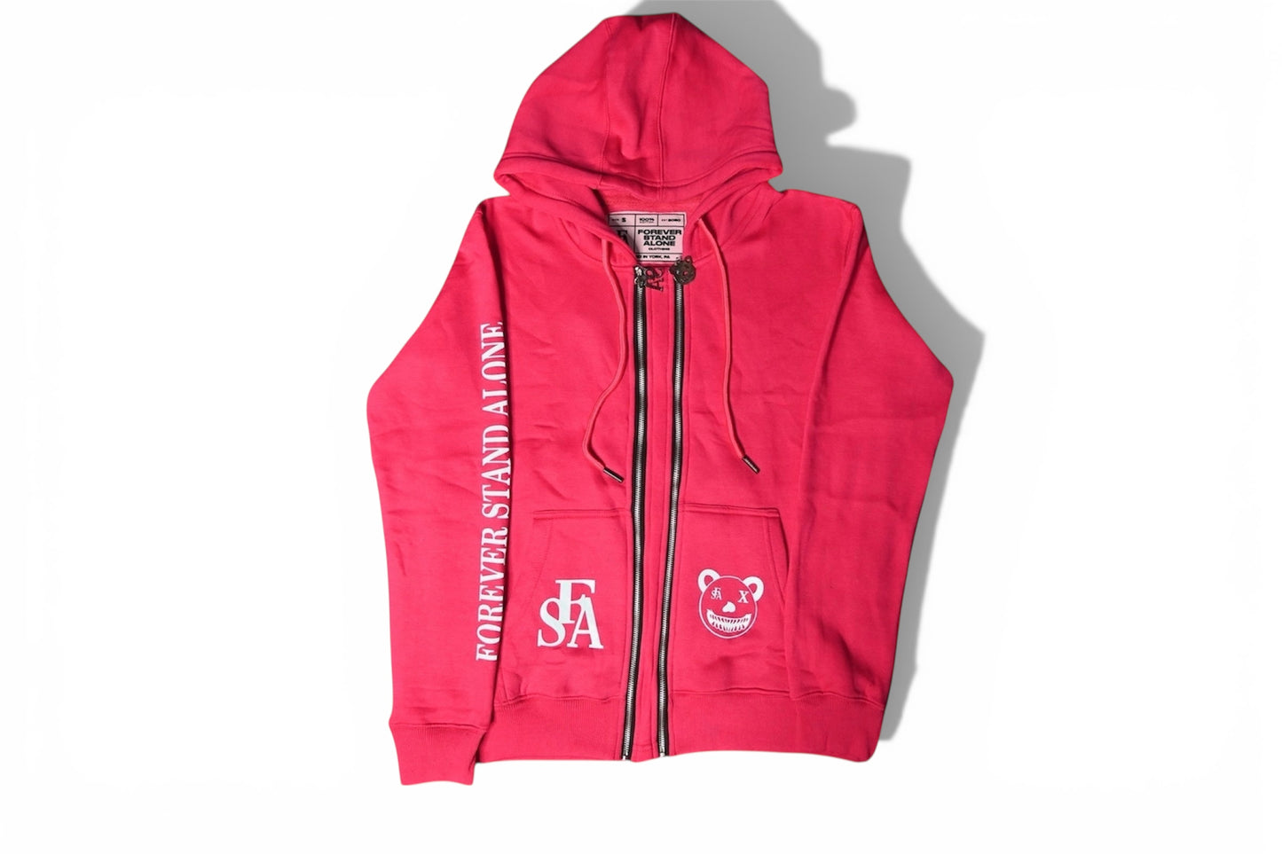 Pink Reflective Double Zipper Sets