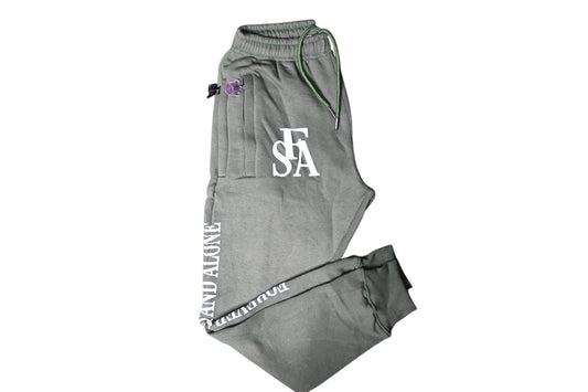 FSA Green Reflective Double Zipper Sweatpants