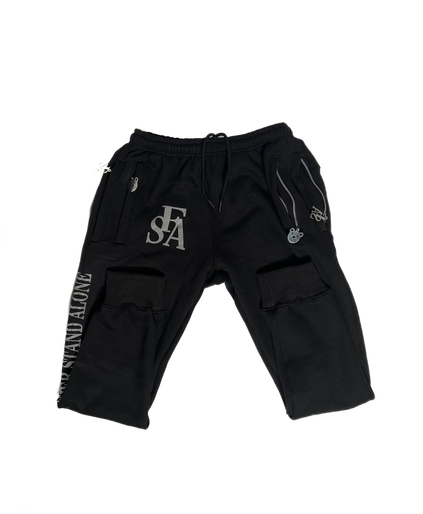 FSA Black Reflective Double Zipper Set