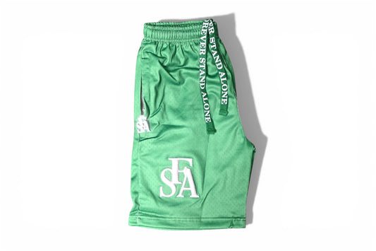Green Mesh Shorts