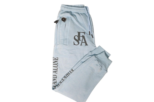 FSA Blue Reflective Double Zipper Sweatpants
