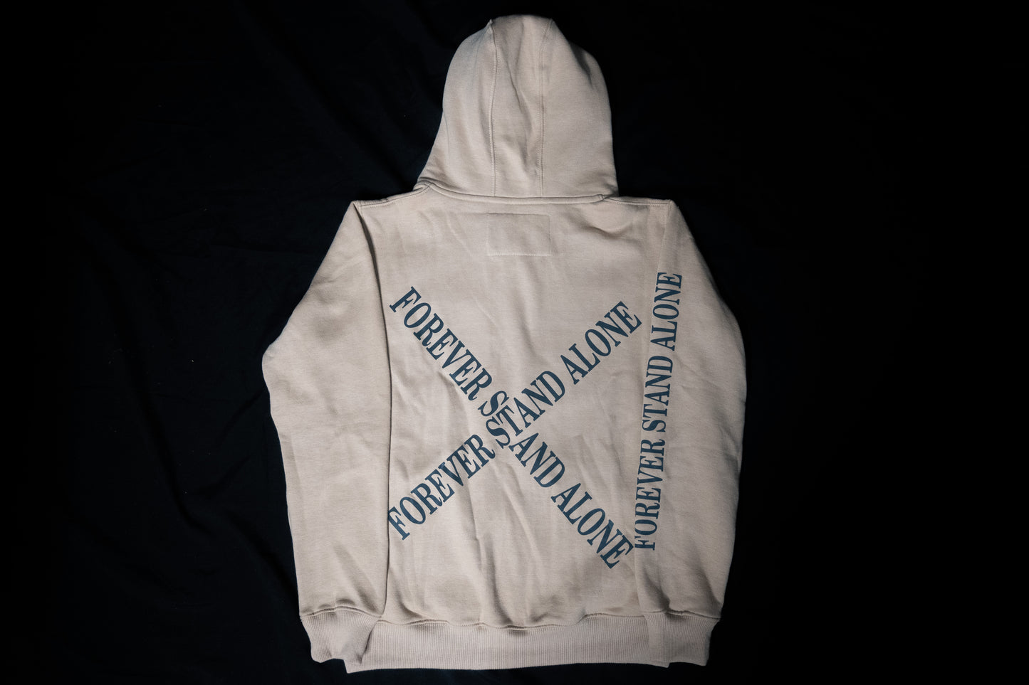 FSA Beige Reflective Double Zipper Hoodies