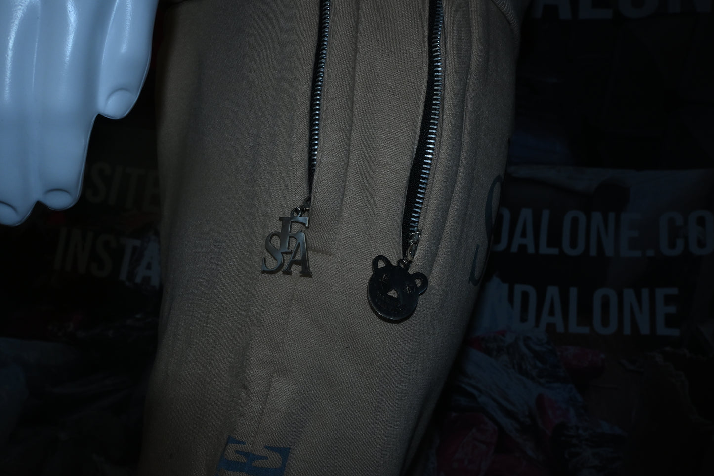 FSA Beige Reflective Double Zipper Set