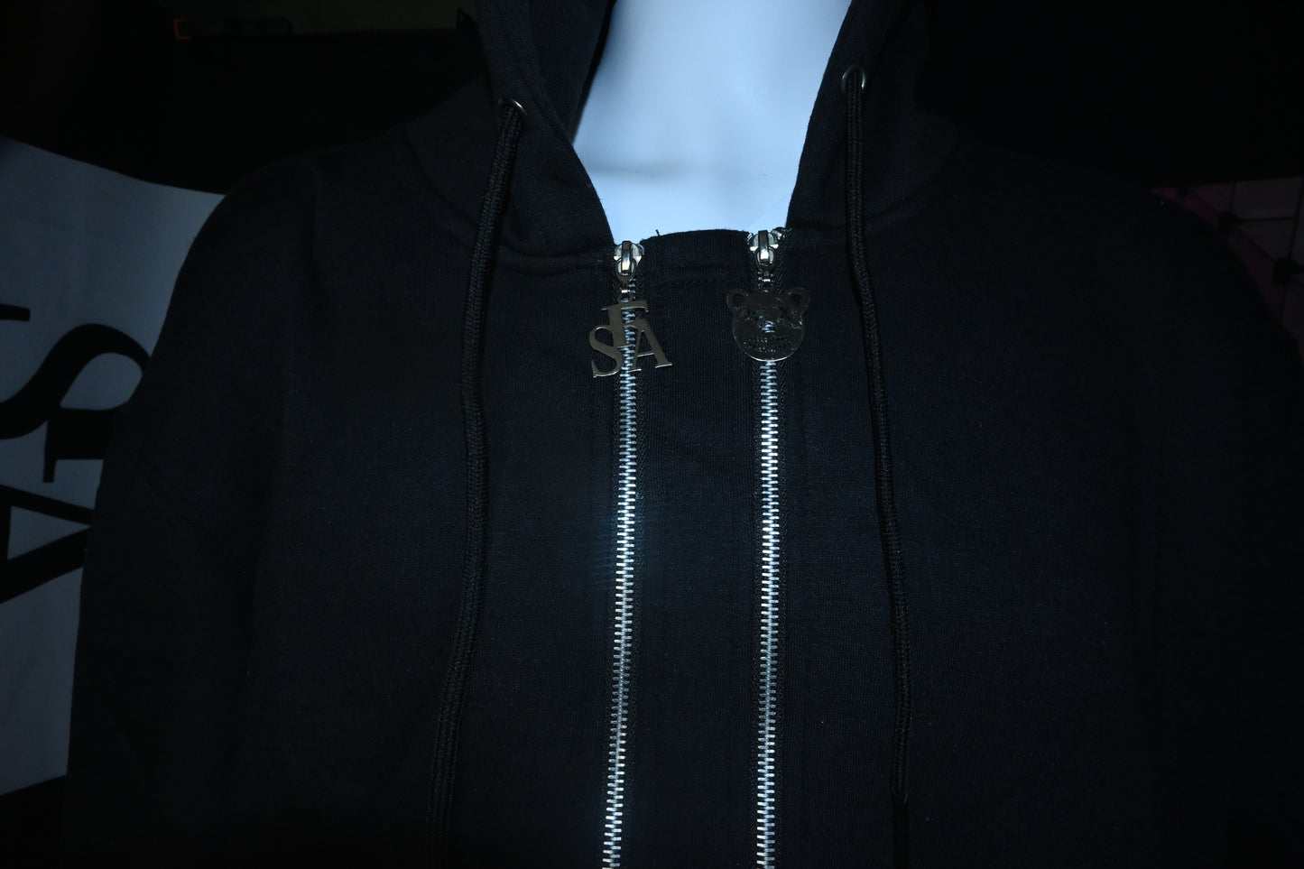 FSA Black Reflective Double Zipper Set