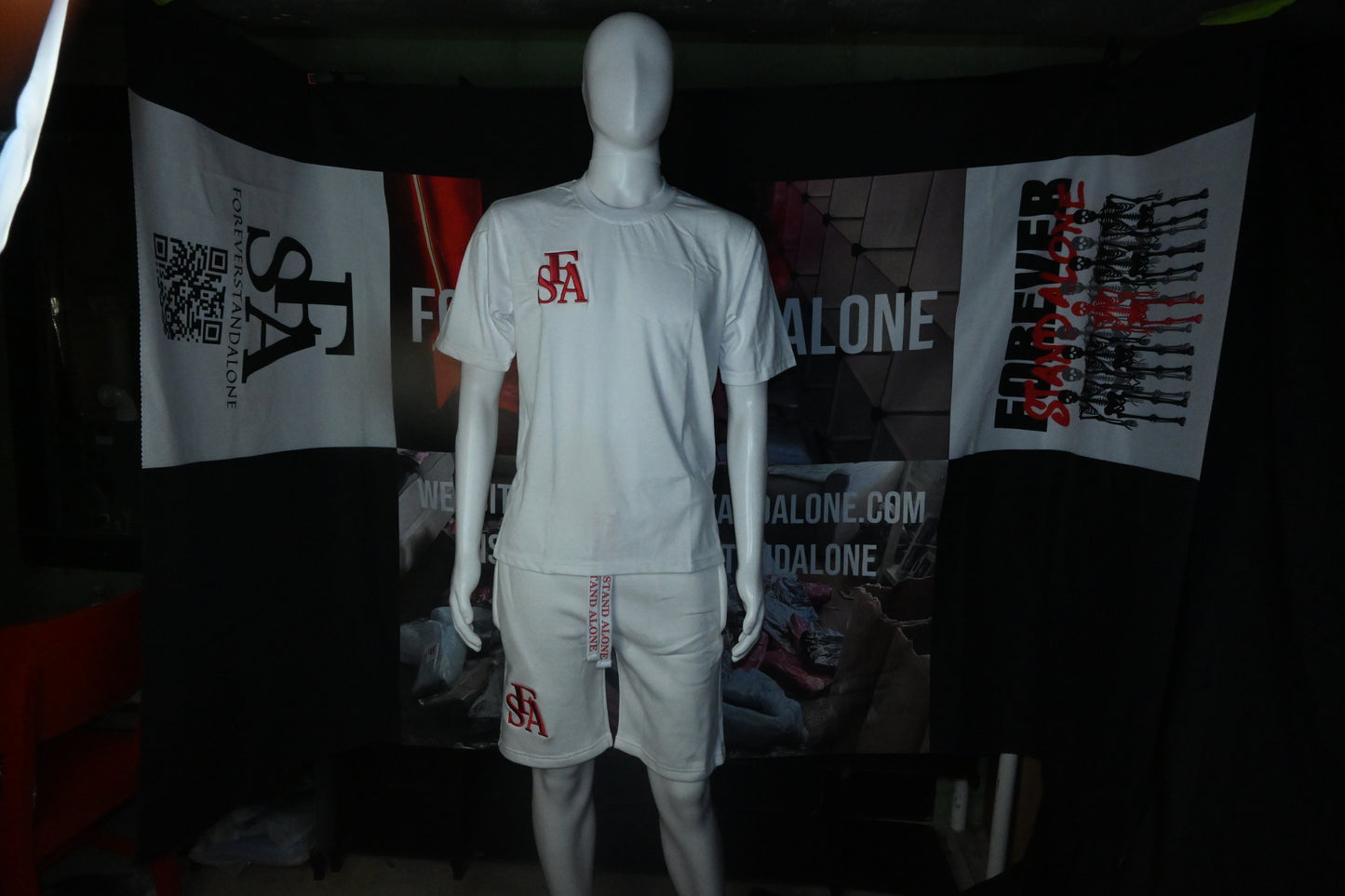 FSA White Better Me For You Shorts Set