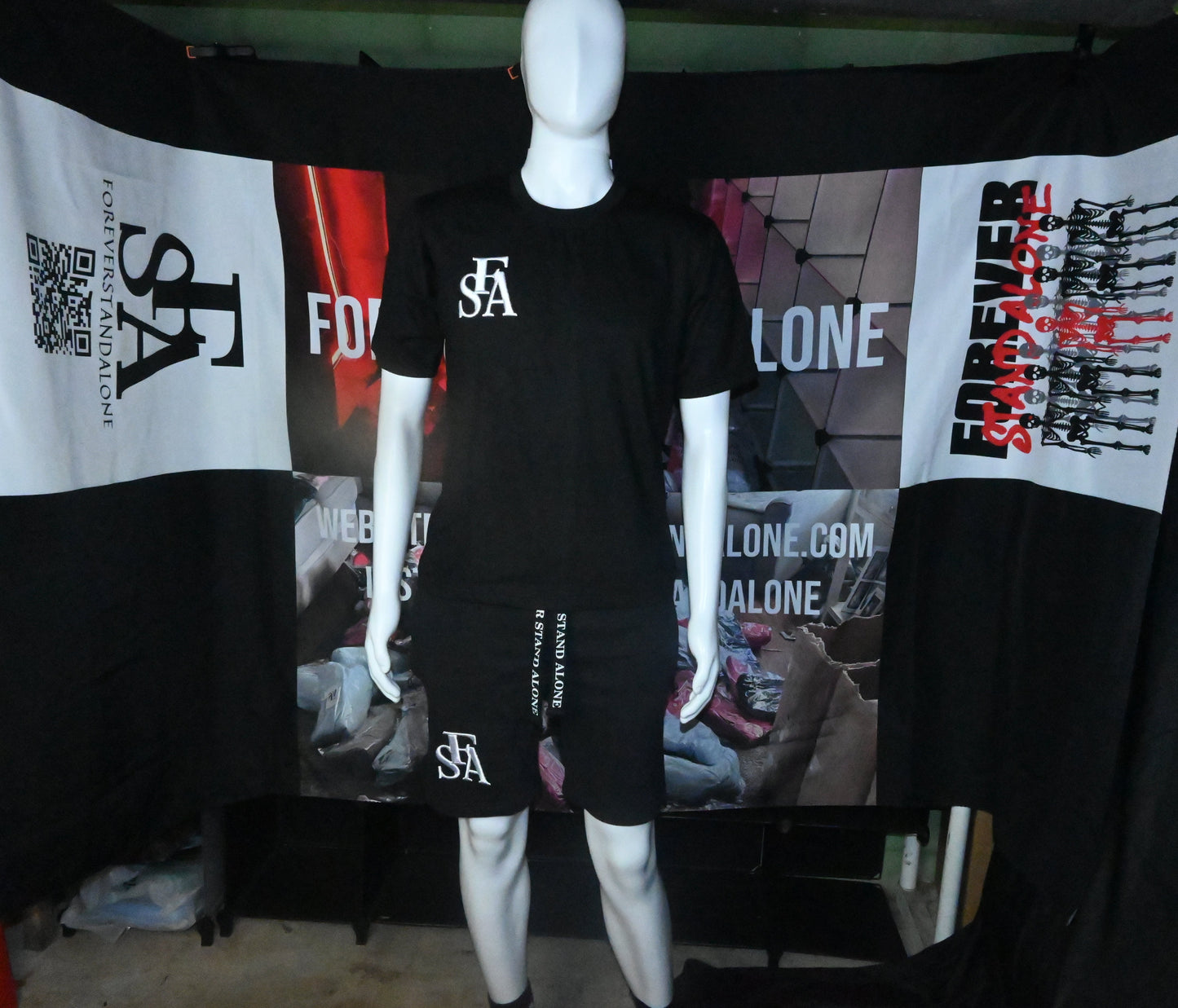 FSA Black Better Me For You Shorts Set