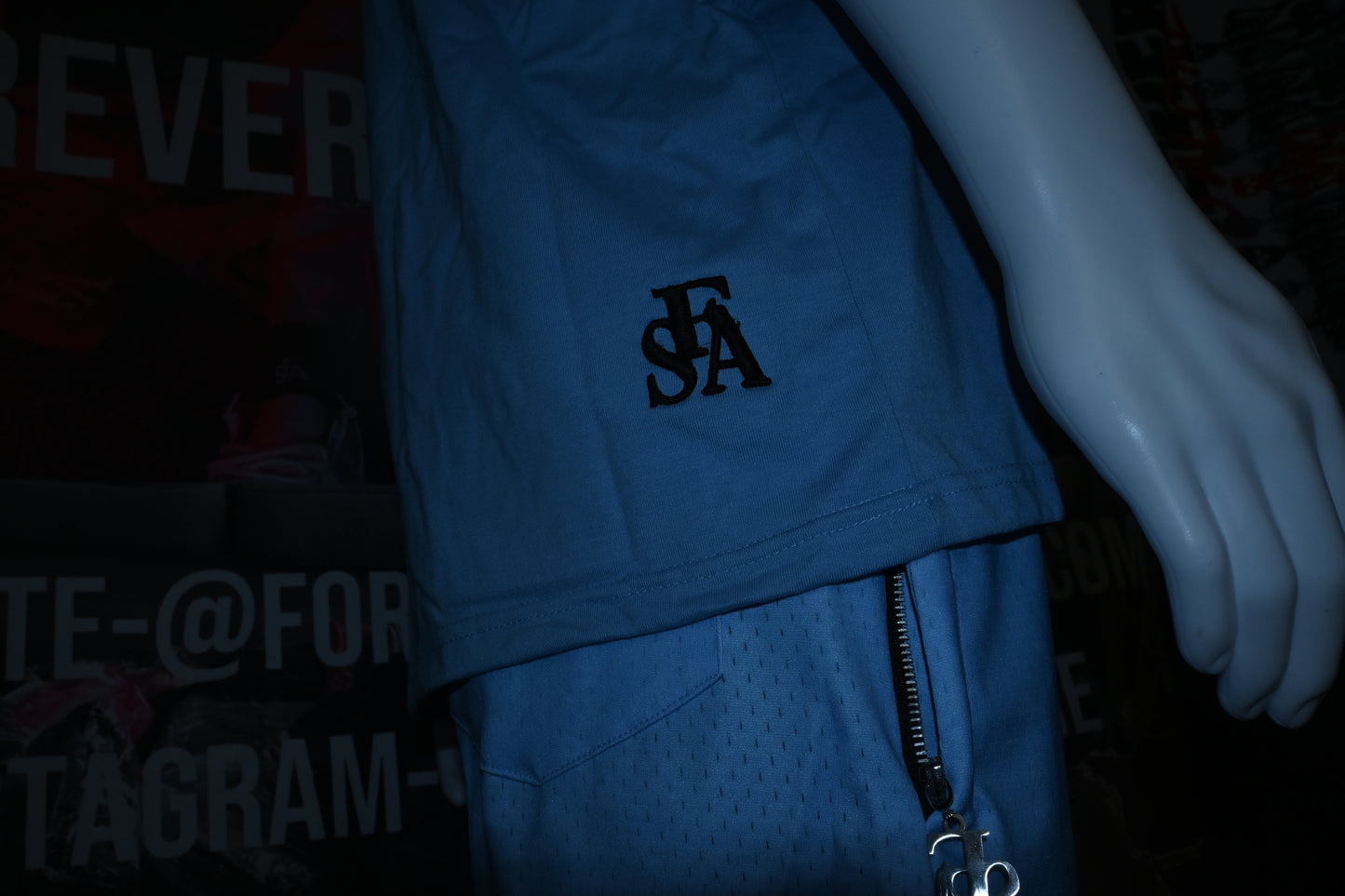 Baby Blue Mesh Shorts