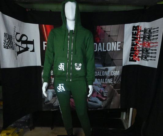 FSA Green Reflective Double Zipper Set