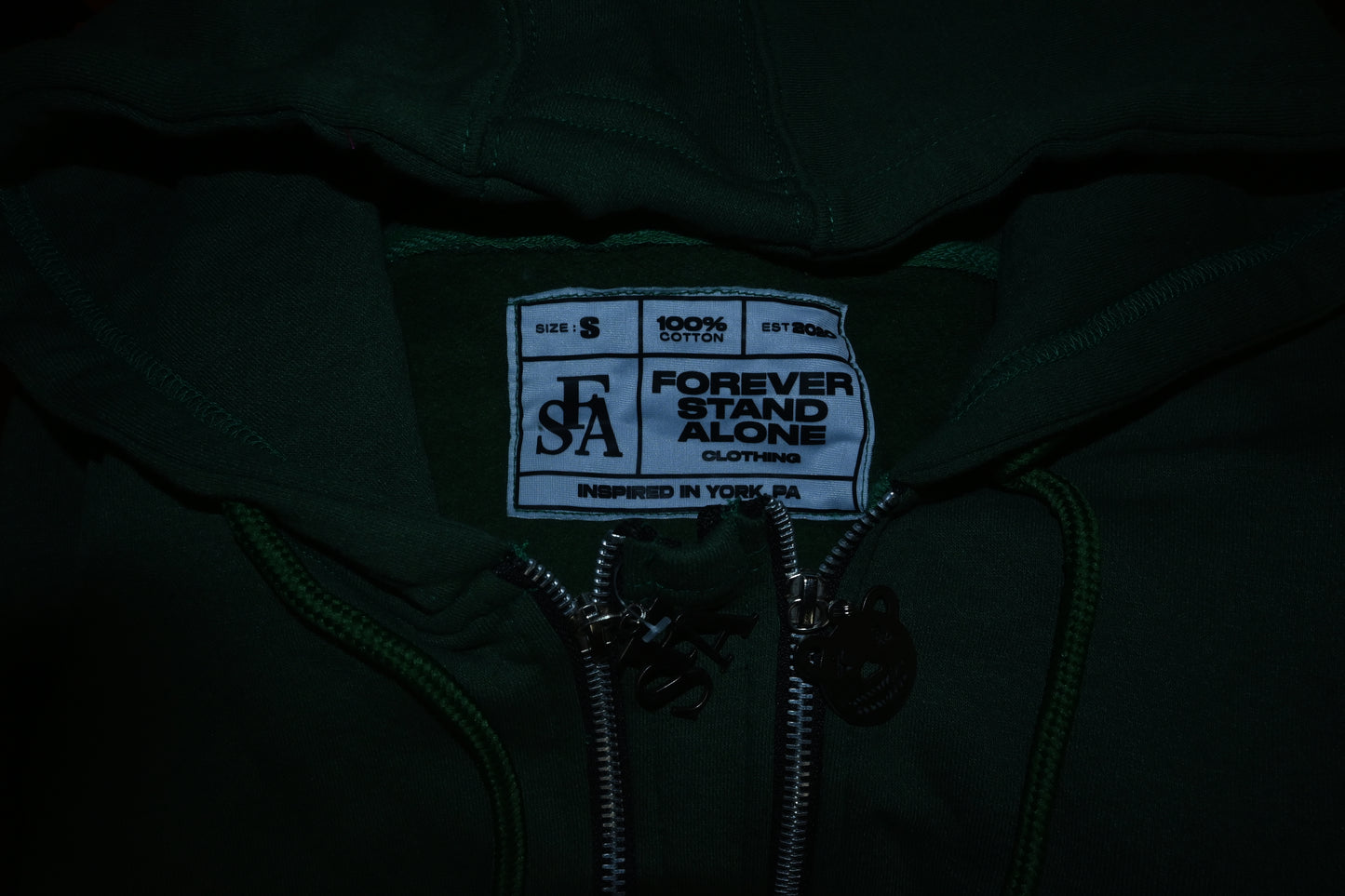 Green Reflective Double Zipper Sets