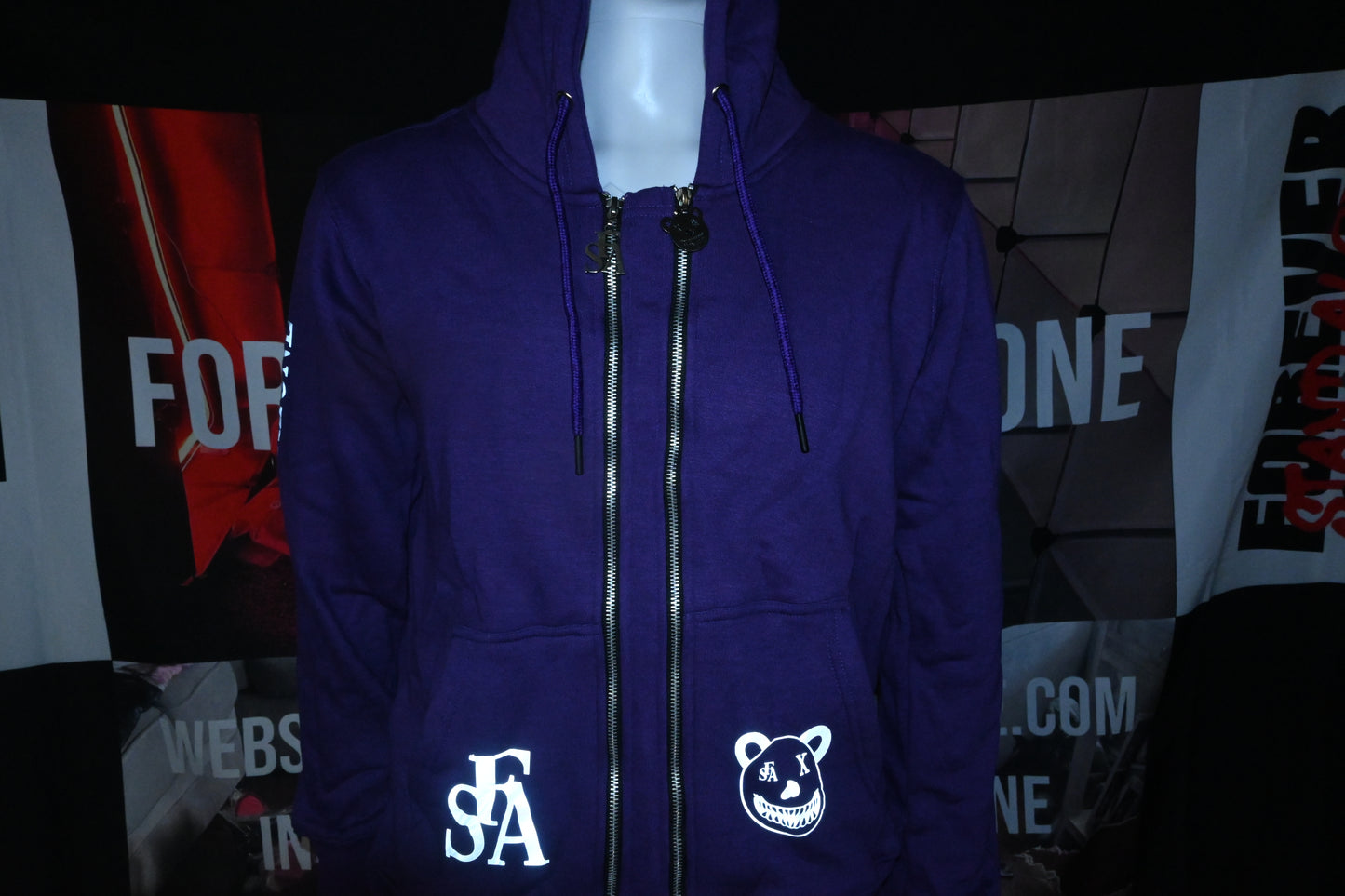 FSA Purple Reflective Double Zipper Set