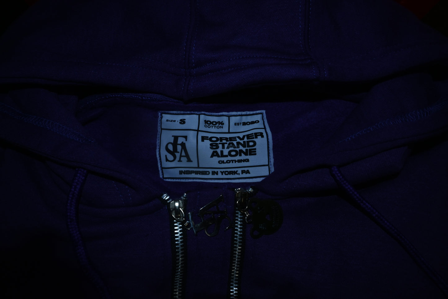 FSA Purple Reflective Double Zipper Set